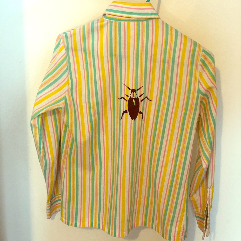 Vintage Sears Candy Stripe Shirt with Roach
